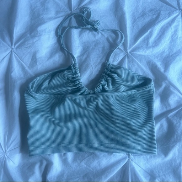 3/$20 SHEIN Sage Green Vacation Halter Top - Picture 2 of 4